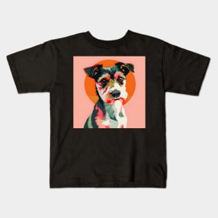 Fox Terrier in 70's Kids T-Shirt